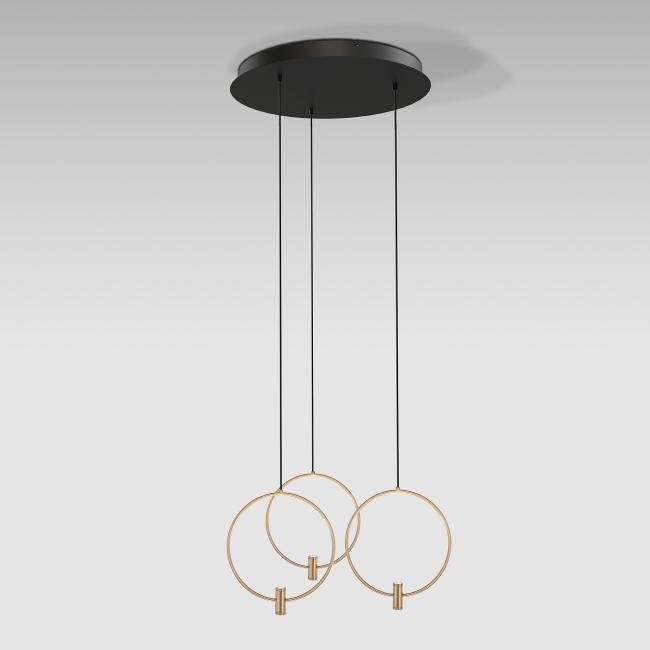 Светильник подвесной Eurosvet Layla 50257/3 LED черный/ латунь