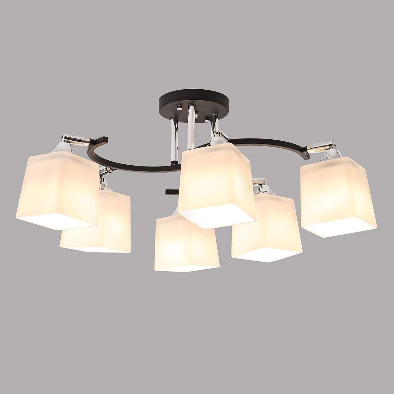 MD.6106-6-S-BK+CH Потолочная люстра IMEX MD.6106-6-S-BK+CH