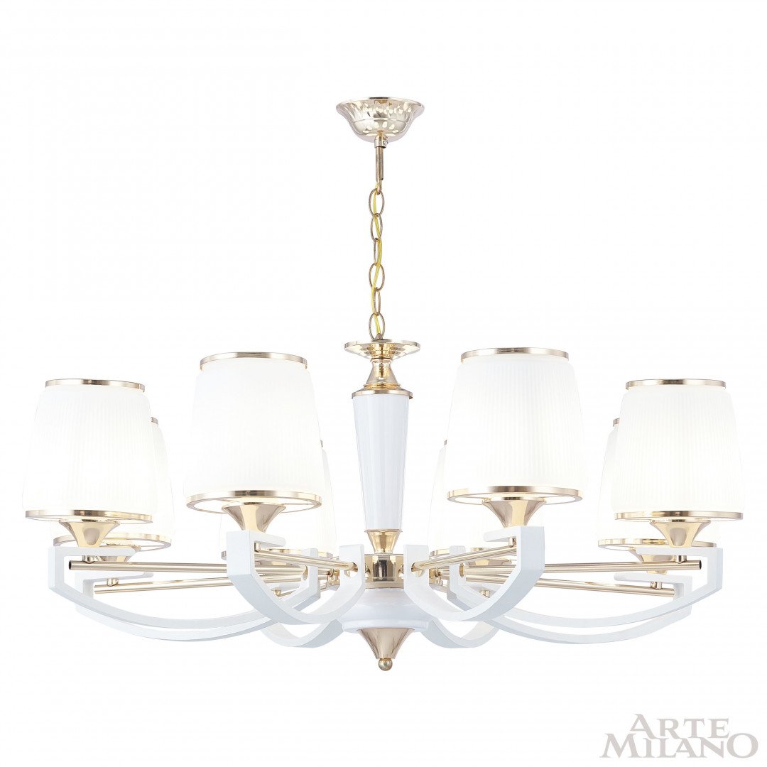 Подвесная люстра Arte Milano Florentia-2457 302457/8 Wh/Gd