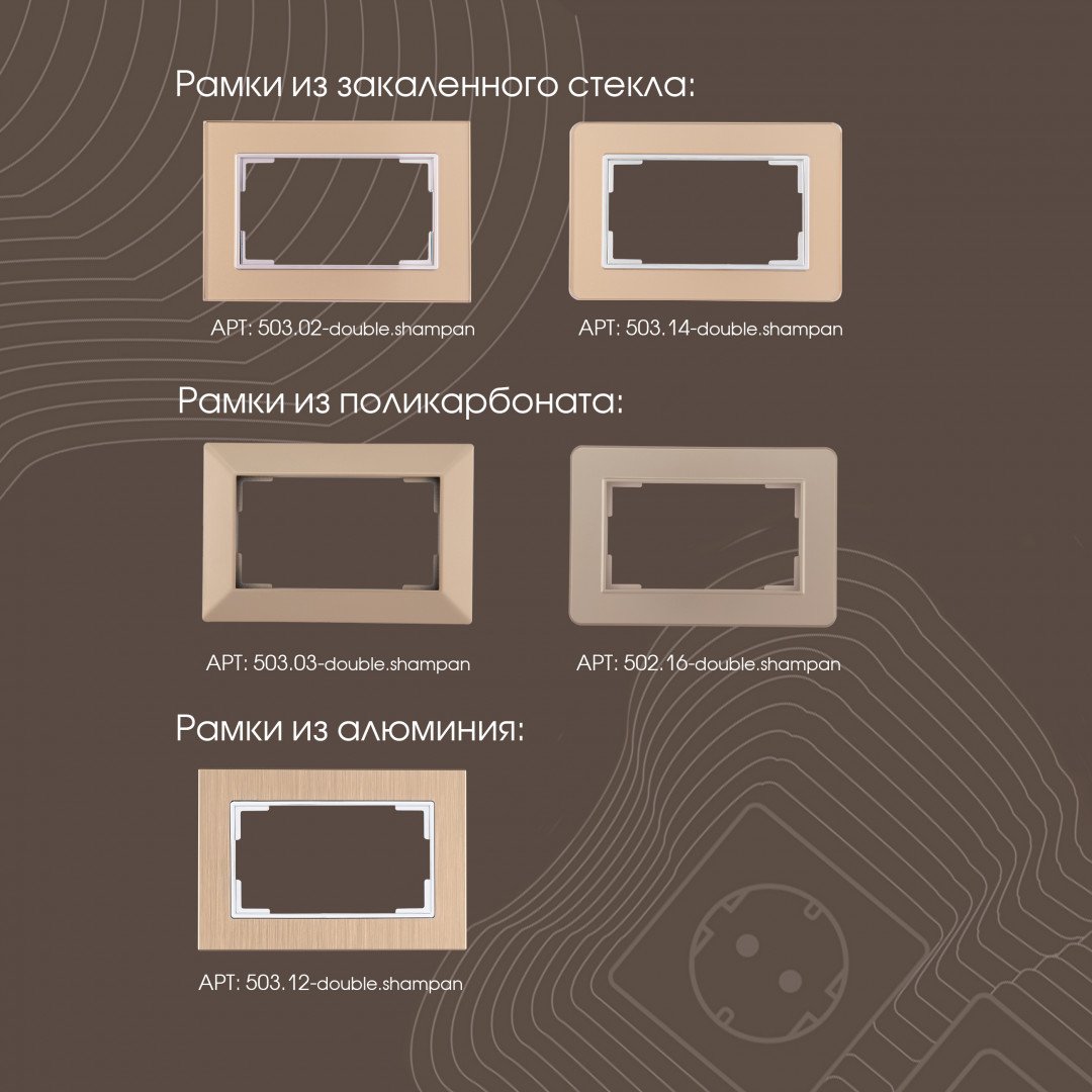 Розетка Arte Milano Am-203 203.40-2.shampan