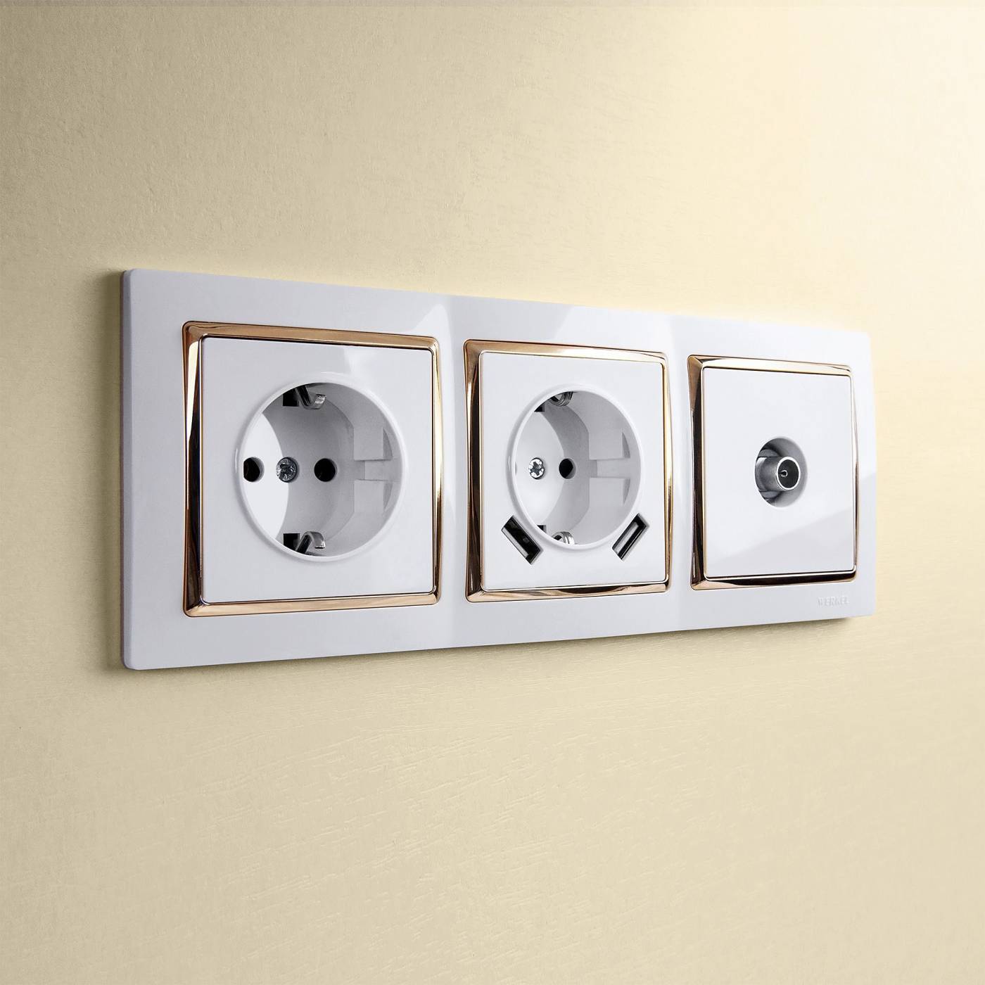 Розетка Werkel Встраиваемые механизмы белые W1184001/ ТВ-розетка проходная (белый)