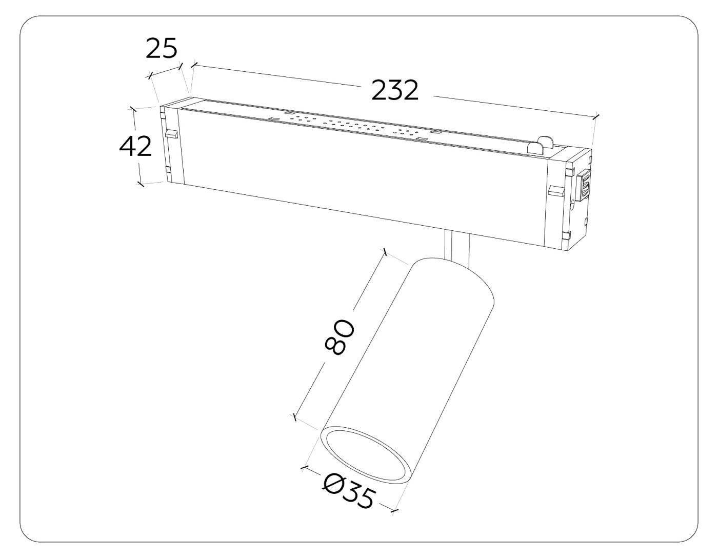 Трековый светильник Ambrella Magnetic 220V GL1203