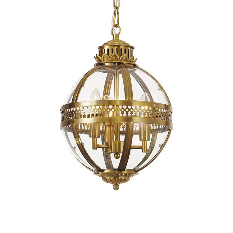 KM0115P-3S brass Подвесная люстра Delight Collection Residential KM0115P-3S brass