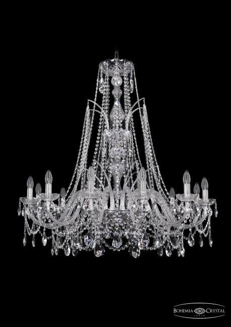 1411/12/360/XL-96 Ni Подвесная хрустальная люстра 1411 Bohemia 1411/12/360/XL-96 Ni