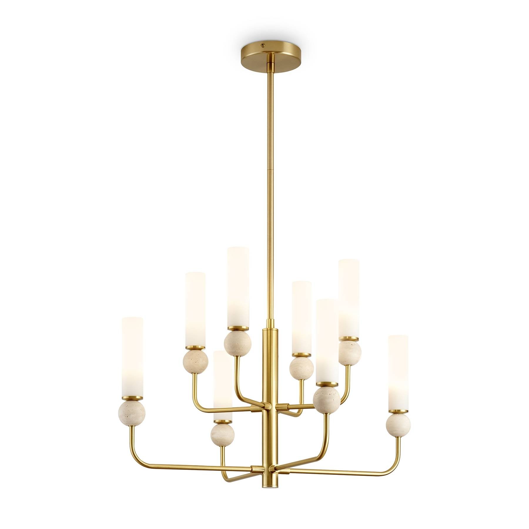 FR5482CL-08BS Люстра на штанге Freya Sunspot FR5482CL-08BS