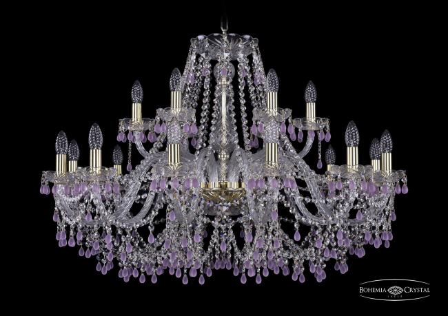 1410/12+6/360 G V7010 Подвесная хрустальная люстра 1410 Bohemia 1410/12+6/360 G V7010