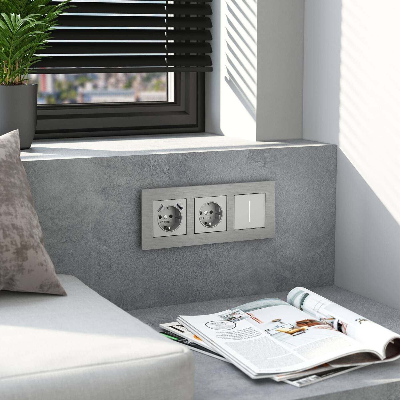 Рамка Werkel W0033506/ Рамка на 3 поста AluMax (алюминий)