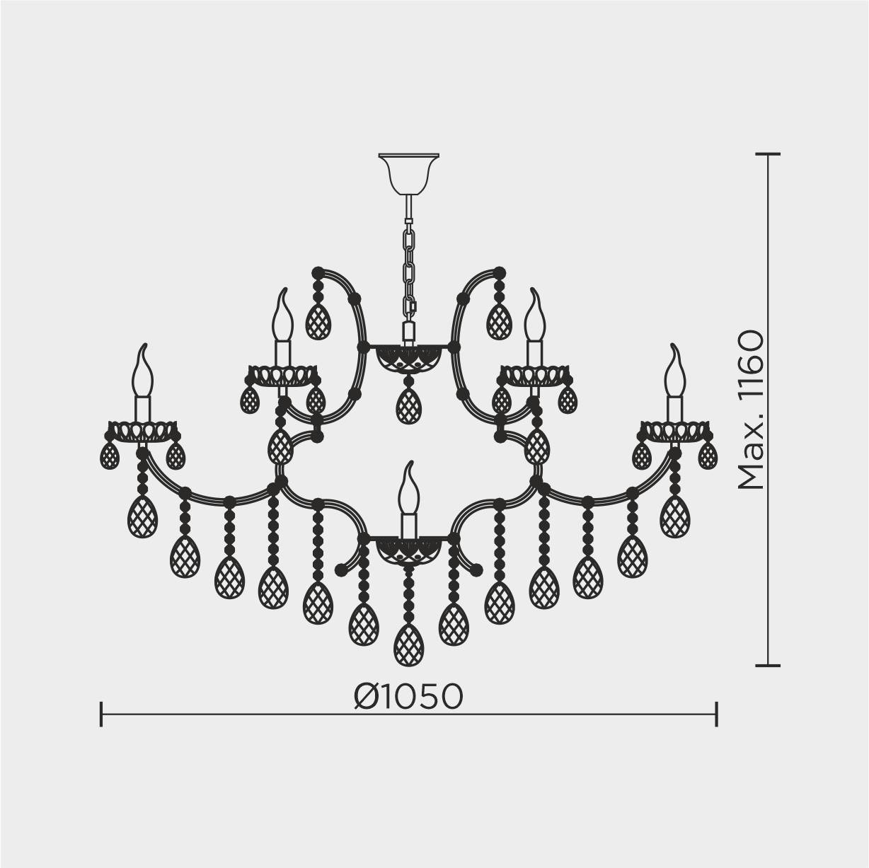 ML.7003.19P Подвесная люстра ML Modelux ML.7003.19P