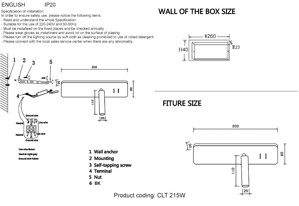 CLT 215W WH Настенный светильник Crystal Lux Clt 215w CLT 215W WH