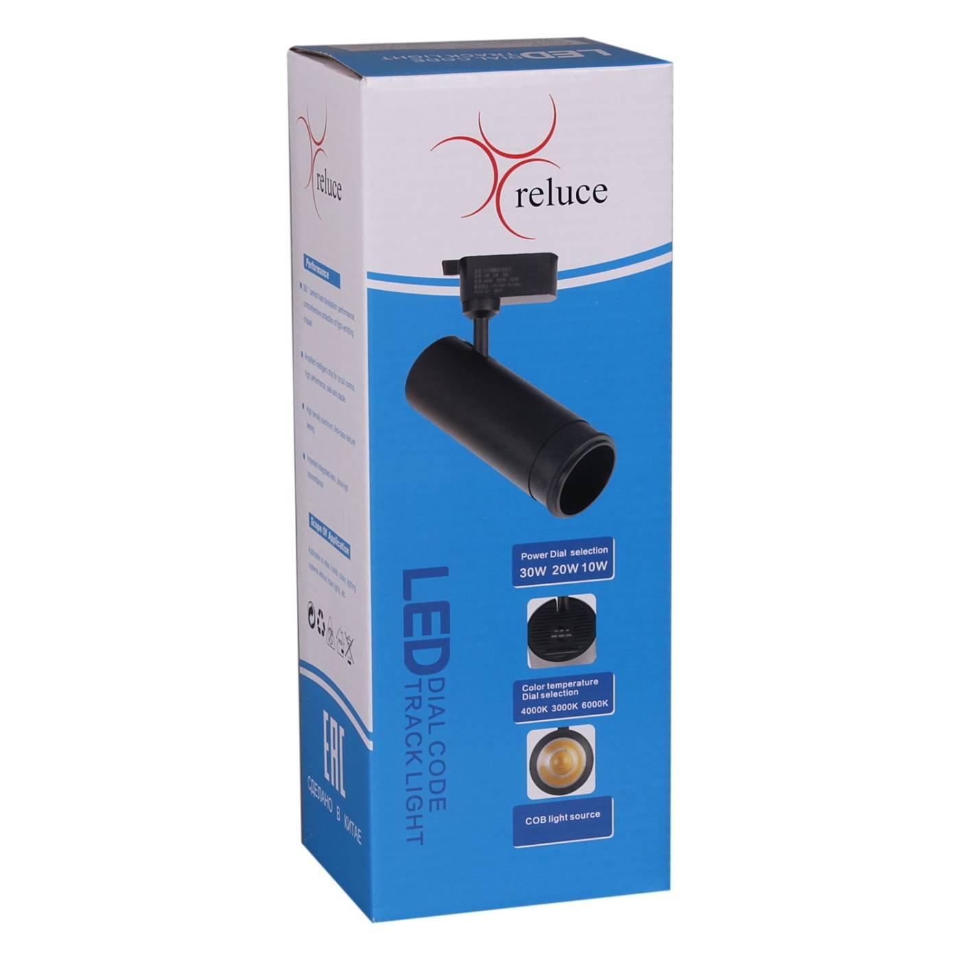 Трековый светильник Reluce 06650-9.3-LED10/20/30W CCT BK