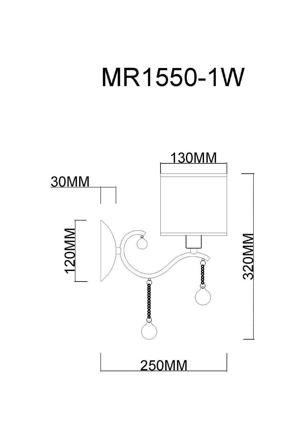 Настенное бра MyFar Dante MR1550-1W