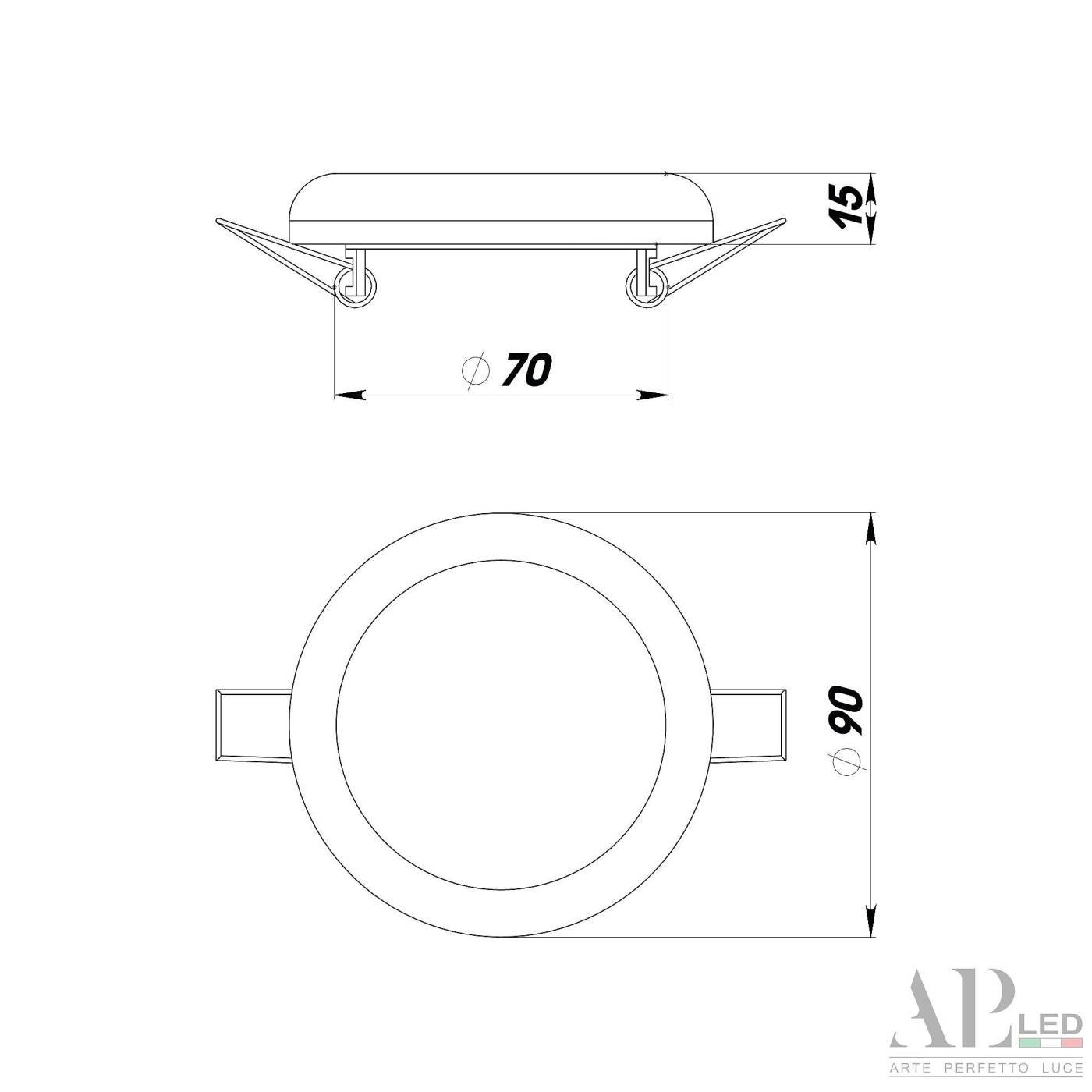 Встраиваемый светильник APL Led Ingrid 3322.FAP222R/10W/6K