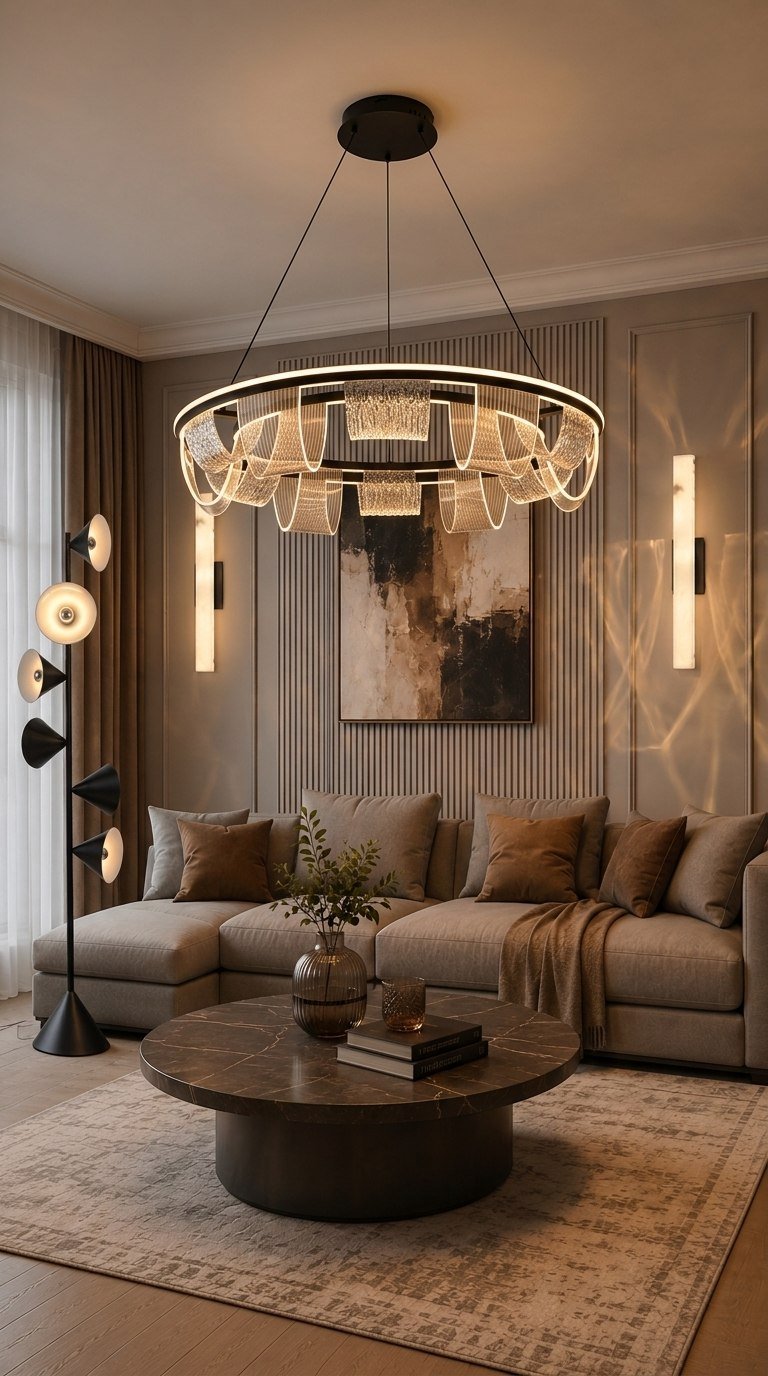 L7706-800 BK Подвесная люстра L LED4U L7706-800 BK
