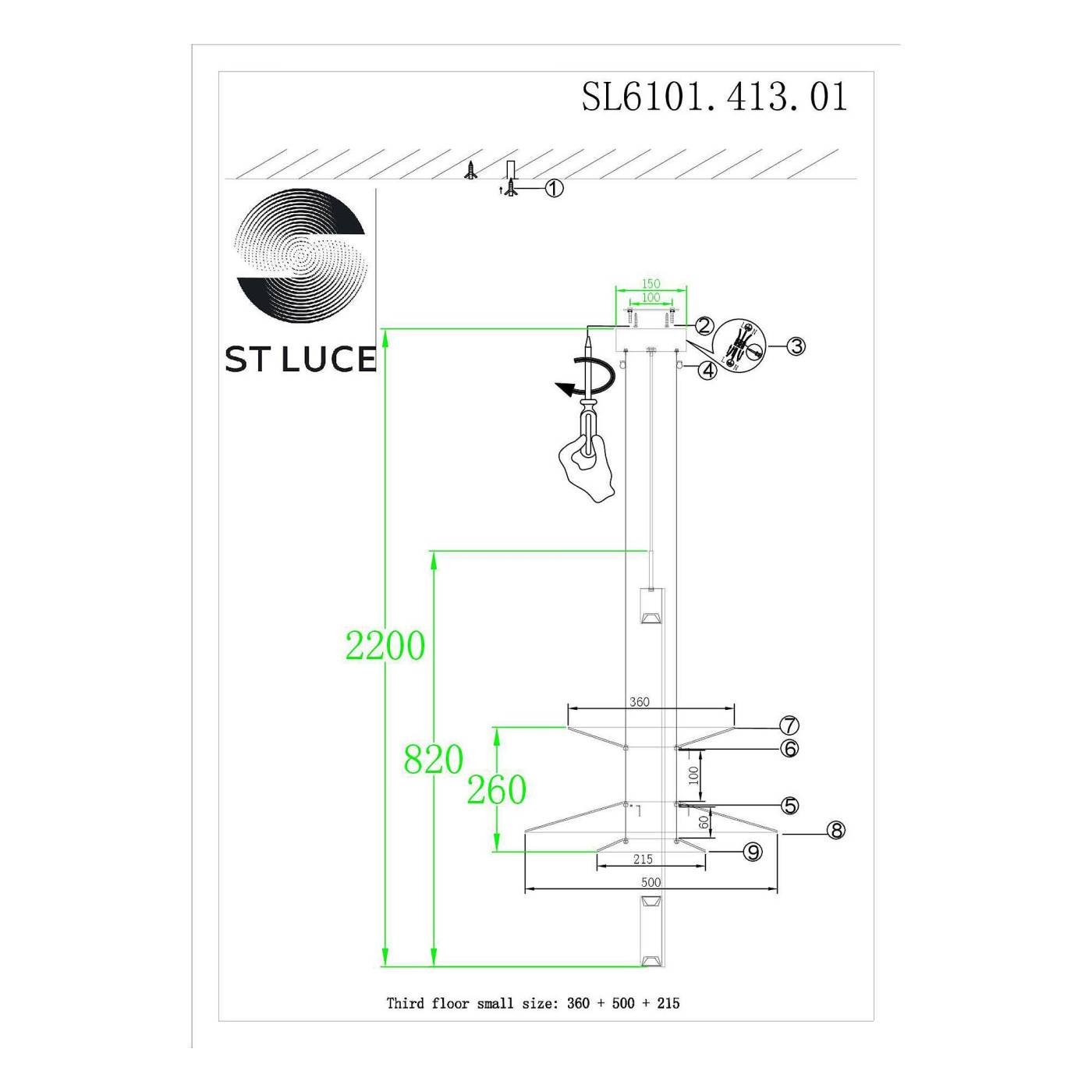 Подвесная люстра ST Luce Isola SL6101.413.01