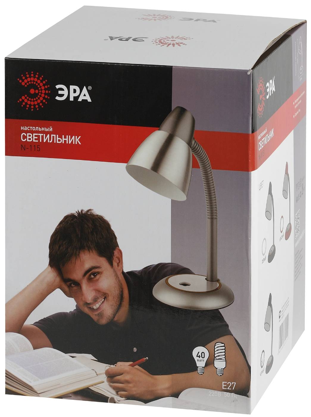 Офисная настольная лампа ЭРА N-115-E27-40W-BK