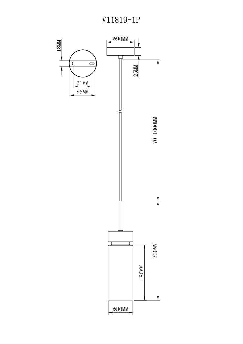 V11819-1P Светильник подвесной Moderli Almero V11819-1P