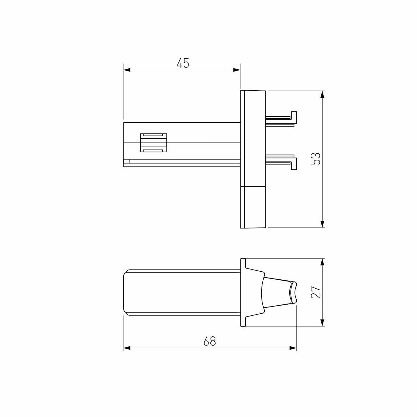 Соединитель для круглого шарнирного коннектора Elektrostandard Slim Magnetic Соединитель для круглого шарнирного коннектора (чёрный) 85011/00