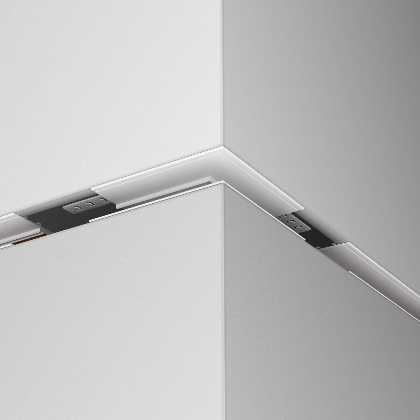 TRA034CO-42.12W Коннектор внешний Exility встраиваемый под ГКЛ 12,5мм Maytoni Magnetic track system Exility TRA034CO-42.12W