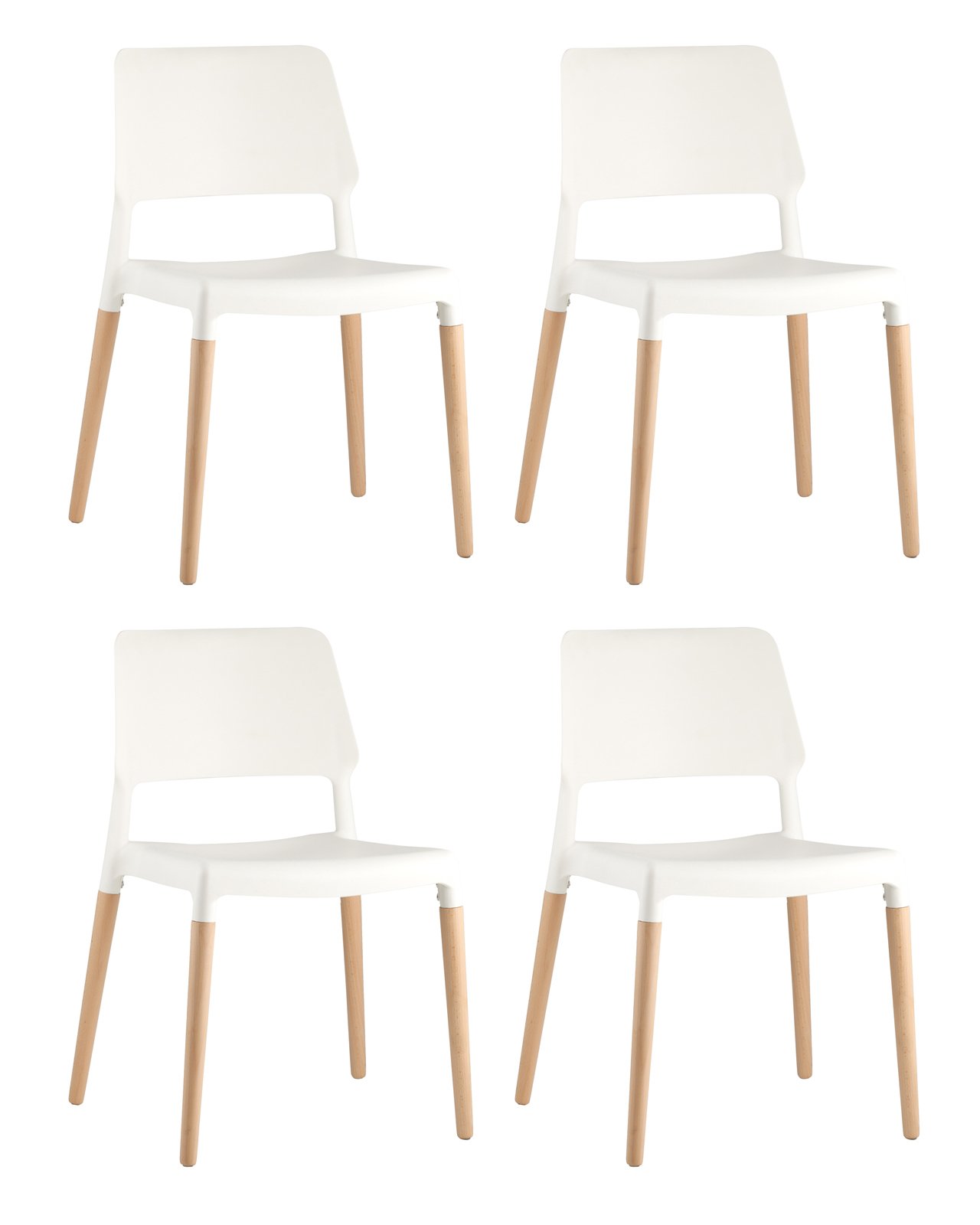 8086 WHITE X4 Комплект стульев Stool Group Bistro 8086 WHITE X4