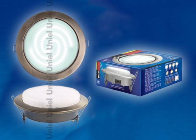 GX70/H5 ANTIQUE BRASS Встраиваемый светильник Uniel GX70/H5 ANTIQUE BRASS