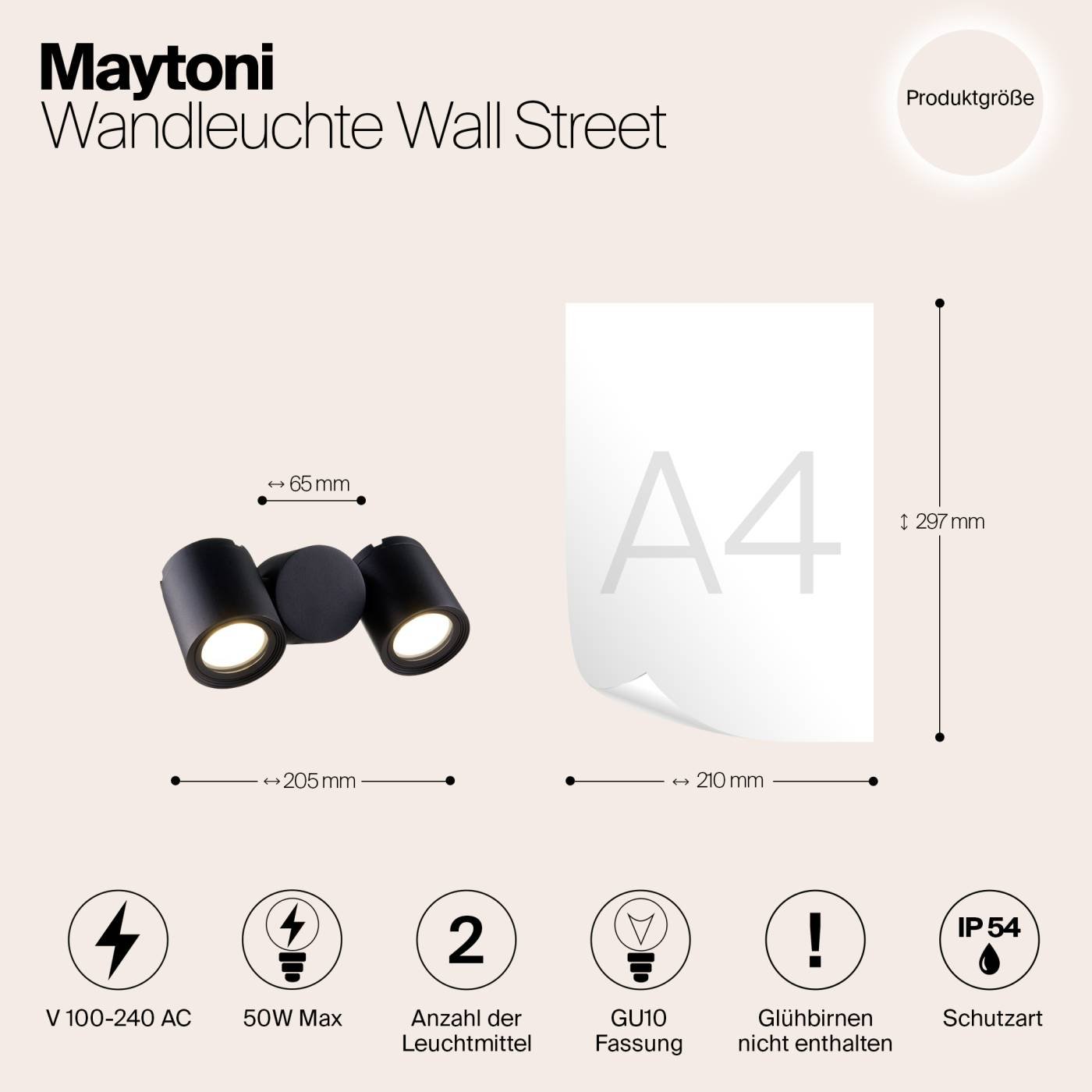 O010WL-02B Настенное бра Maytoni Wall Street O010WL-02B