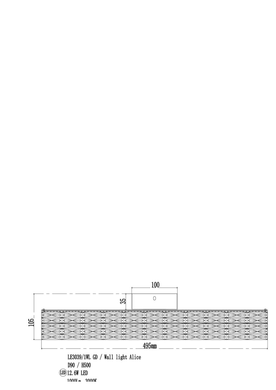 LE3039/1WL GD Настенный светильник LEON Alice LE3039/1WL GD