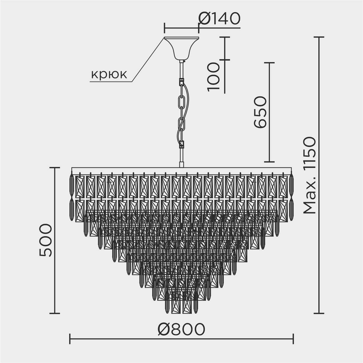 ML.844.18 GD Подвесная люстра ML Modelux ML.844.18 GD