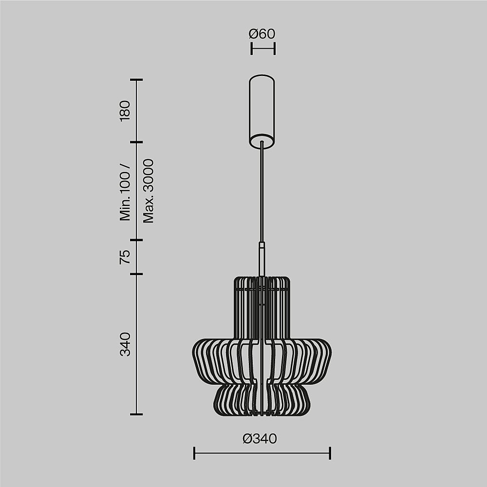 MOD465PL-L12BK3 Светильник подвесной Maytoni Namiki MOD465PL-L12BK3