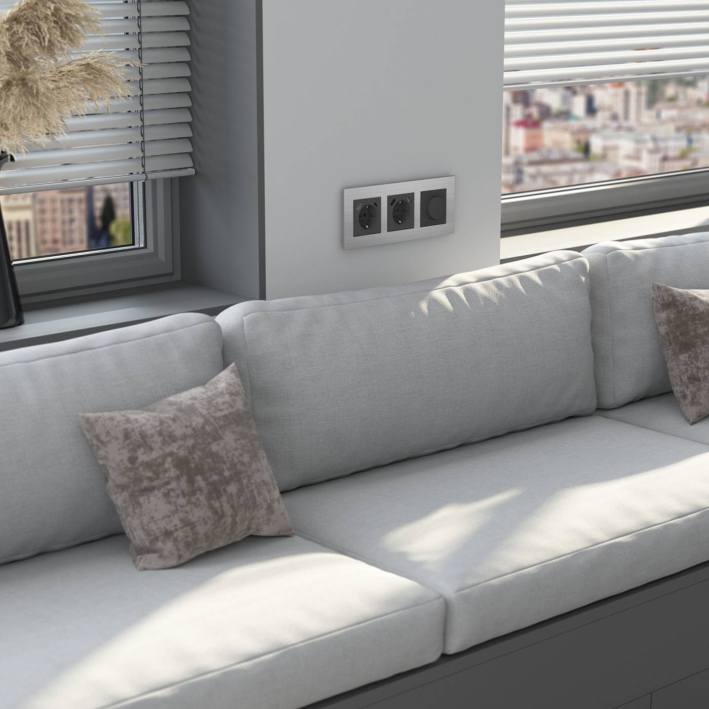 W0033506/ Рамка на 3 поста AluMax (алюминий) Рамка Werkel W0033506/ Рамка на 3 поста AluMax (алюминий)