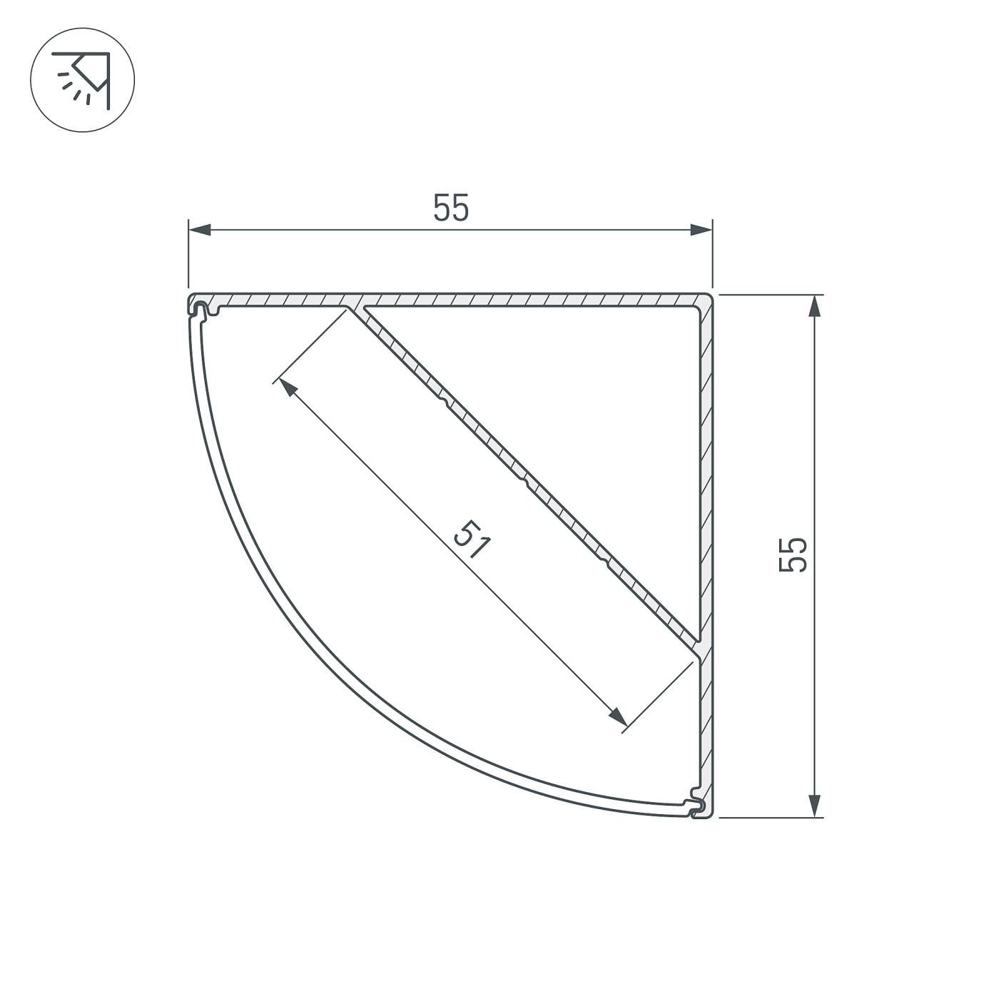 Профиль Arlight Sl-Kant 044578