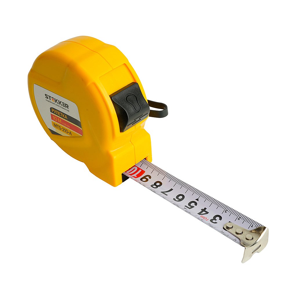 Рулетка, 10 м х 25 мм, Stekker MTS-210-A 50208