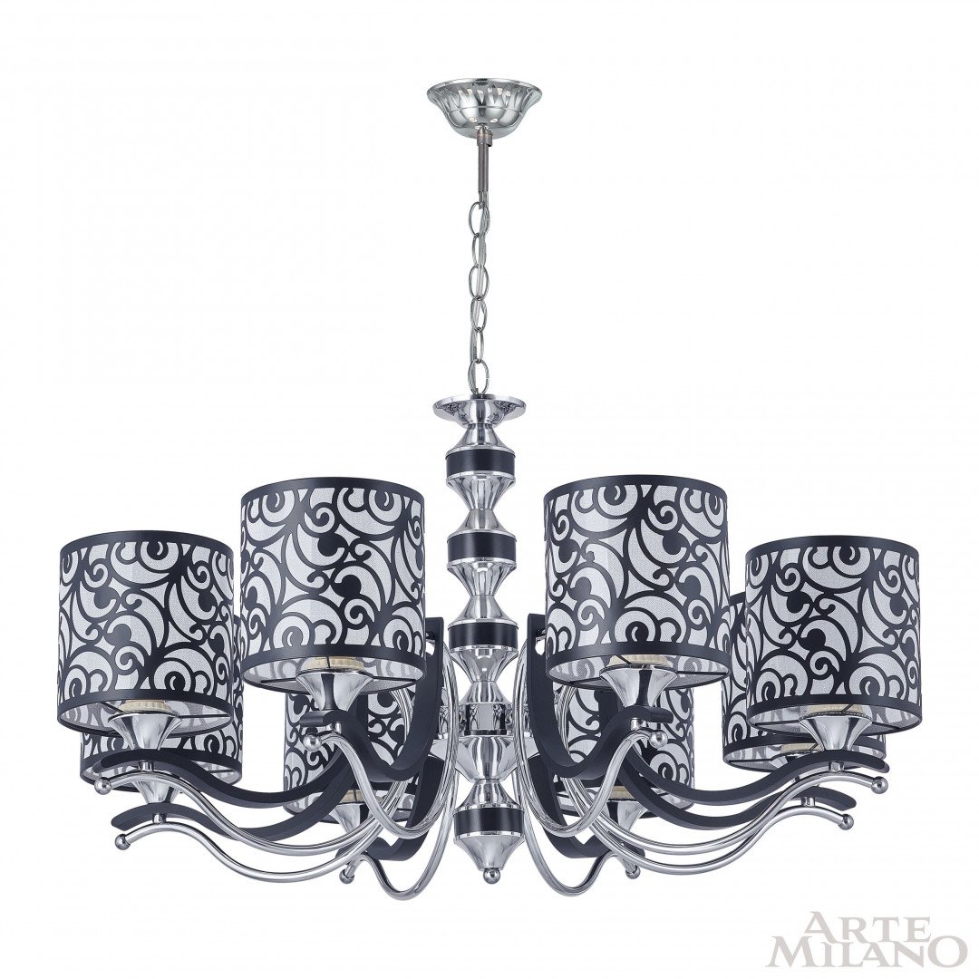 Подвесная люстра Arte Milano Florentia-4957 304957/8 Bk/Ni