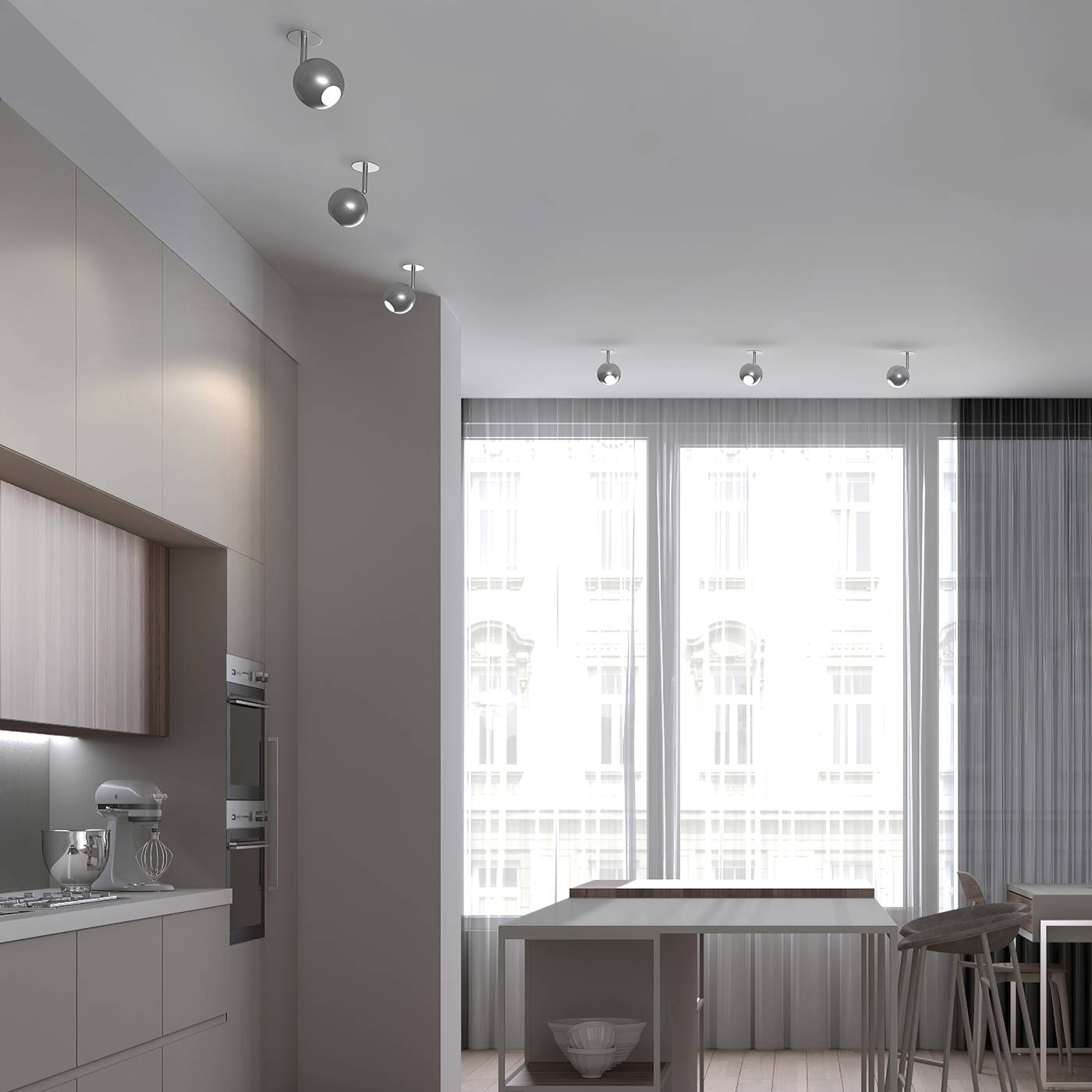 Встраиваемый светильник Elektrostandard Ball 9925 LED 8W 4200K серебро