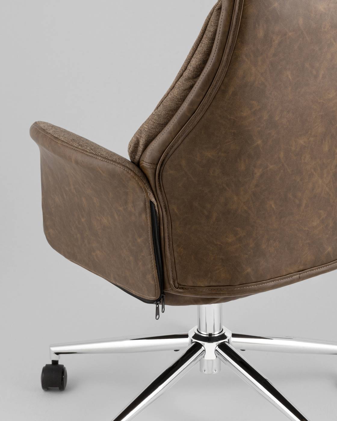 Офисное кресло Stool Group YF-0515 ZE119A-3+FH-65 brown retro