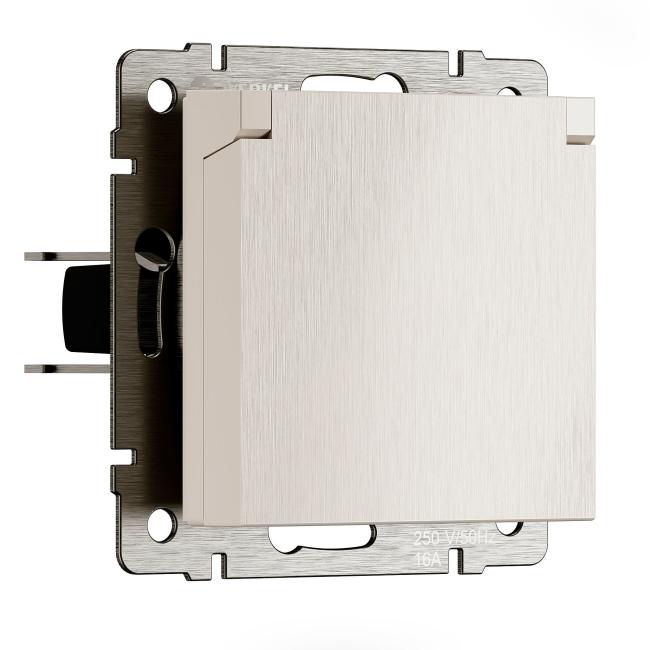 W1171213/ Розетка влагозащ. с зазем. с защит. крышкой и шторками N (перламутровый рифленый) Розетка Werkel Встраиваемые механизмы перламутровый рифленый W1171213/ Розетка влагозащ. с зазем. с защит. крышкой и шторками N (перламутровый рифленый)