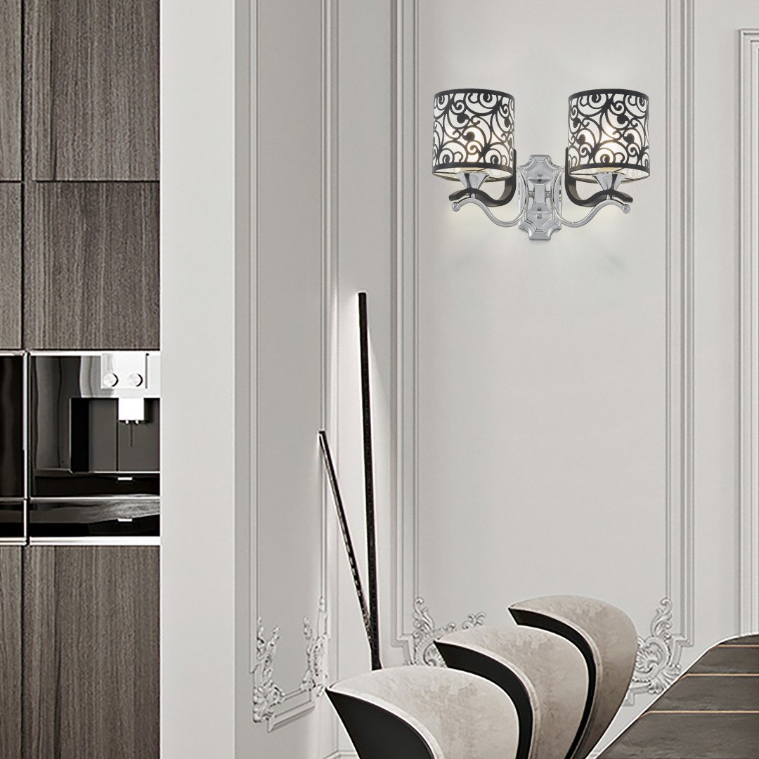 Настенное бра Arte Milano Florentia-4957 304957/2W Bk/Ni