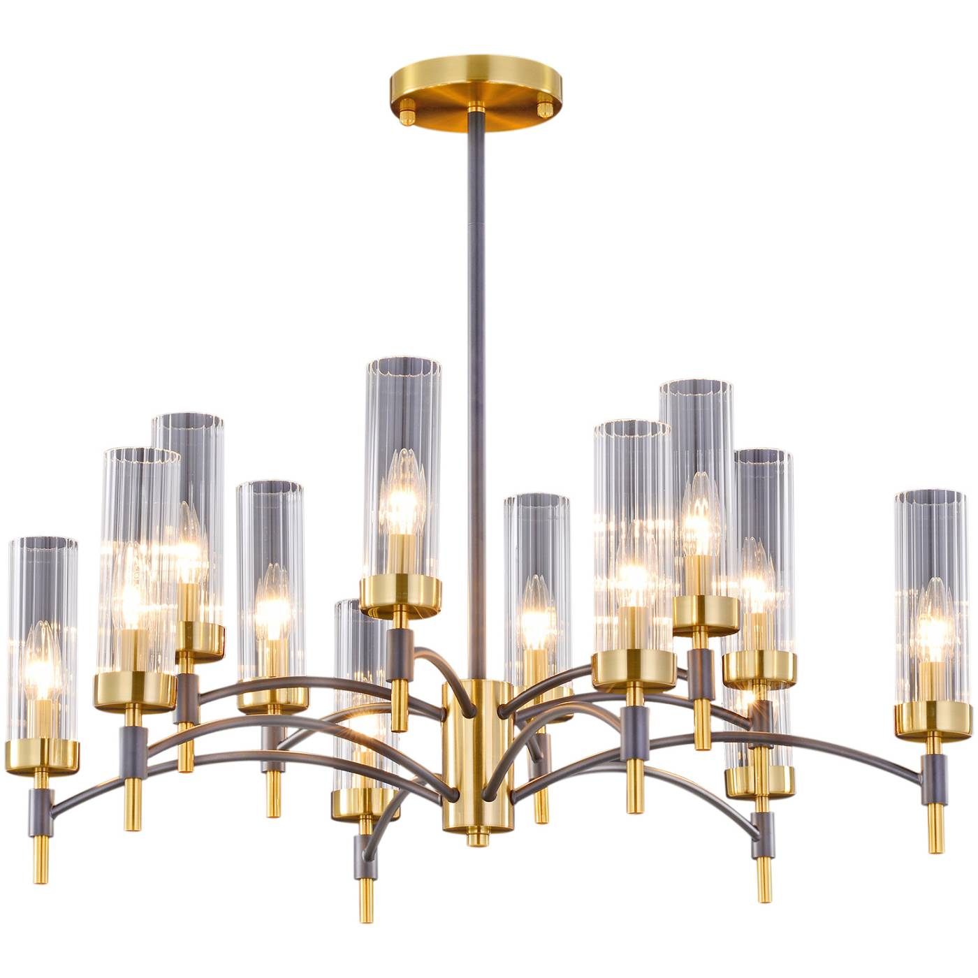 Потолочная люстра ILLUMICO IL5177-6+6PLS-29 BRASS TUBO