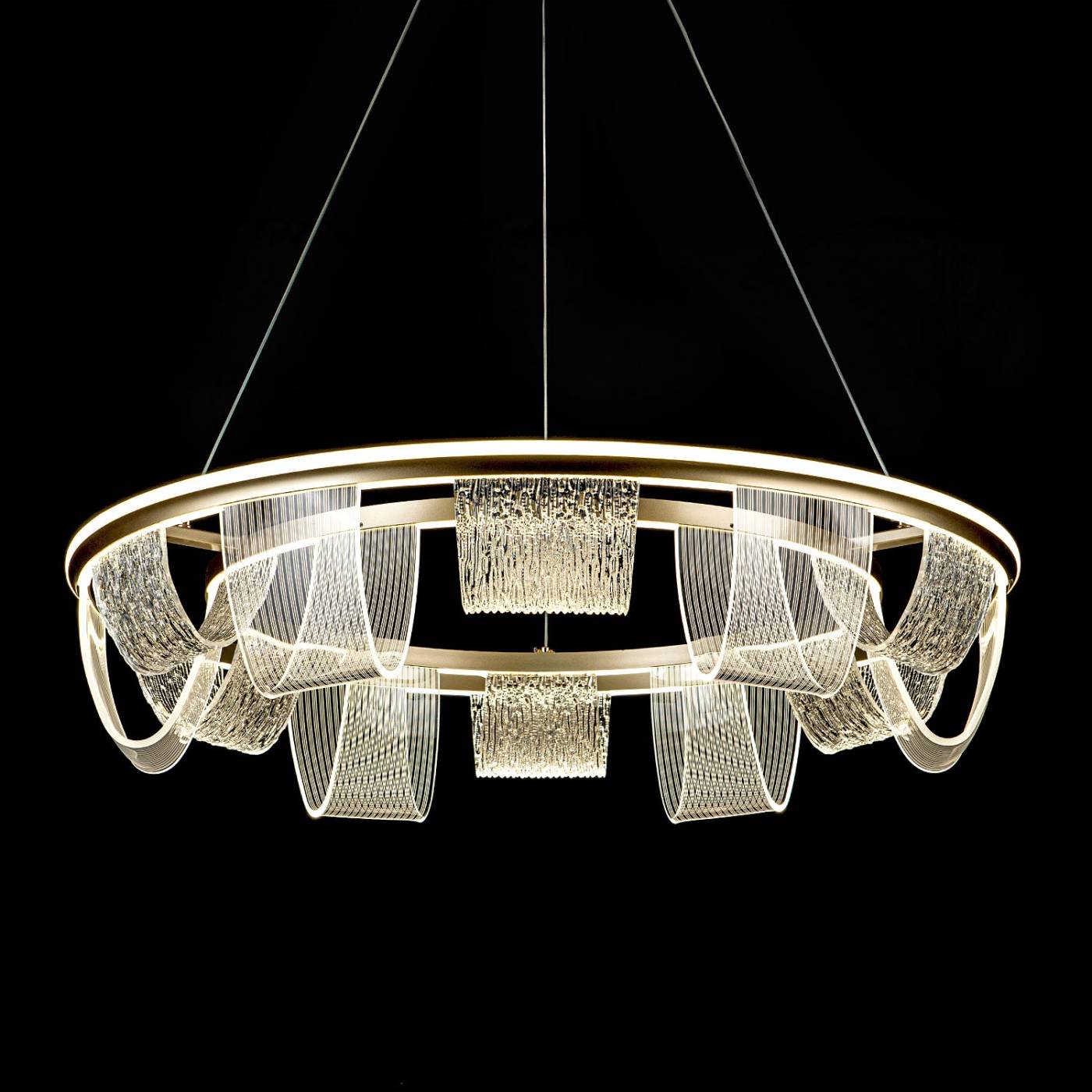 L7706-800 GD Подвесная люстра L LED4U L7706-800 GD