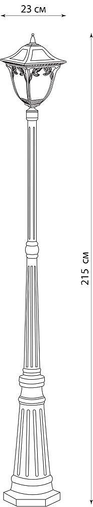 Столб фонарный уличный Feron Афина 11493