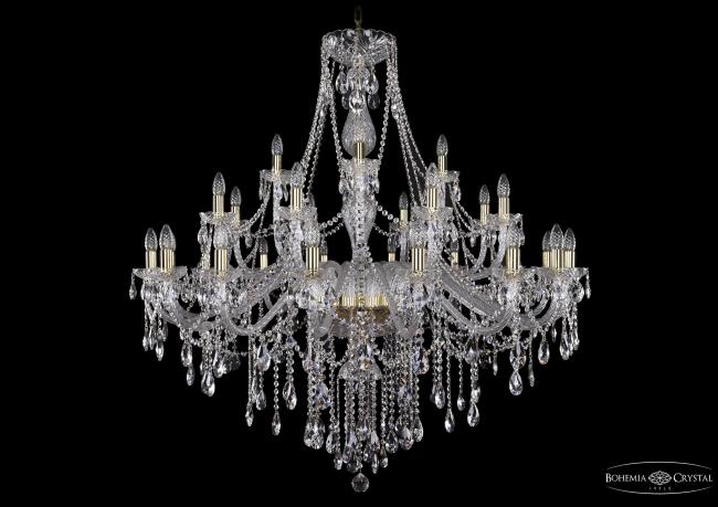 1415/16+8+4/460 G Подвесная хрустальная люстра 1415 Bohemia 1415/16+8+4/460 G