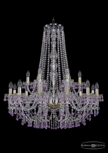 1410/12+6/300/h-95 G V7010 Подвесная хрустальная люстра 1410 Bohemia 1410/12+6/300/h-95 G V7010