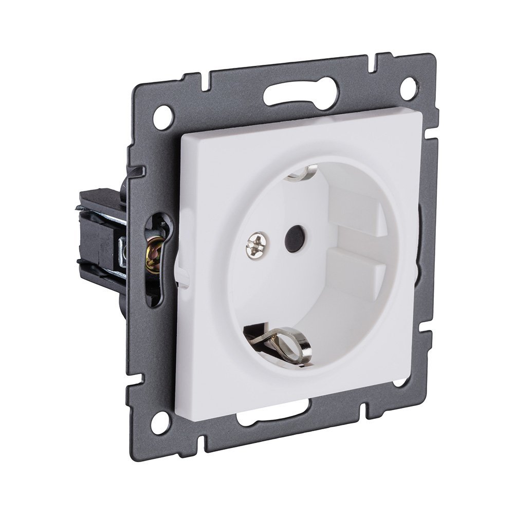 Розетка штепсельная SCHUKO 16A/250 В, белый матовый Kollinger REA-002WM для Aspekt, Eleganz, Reflex