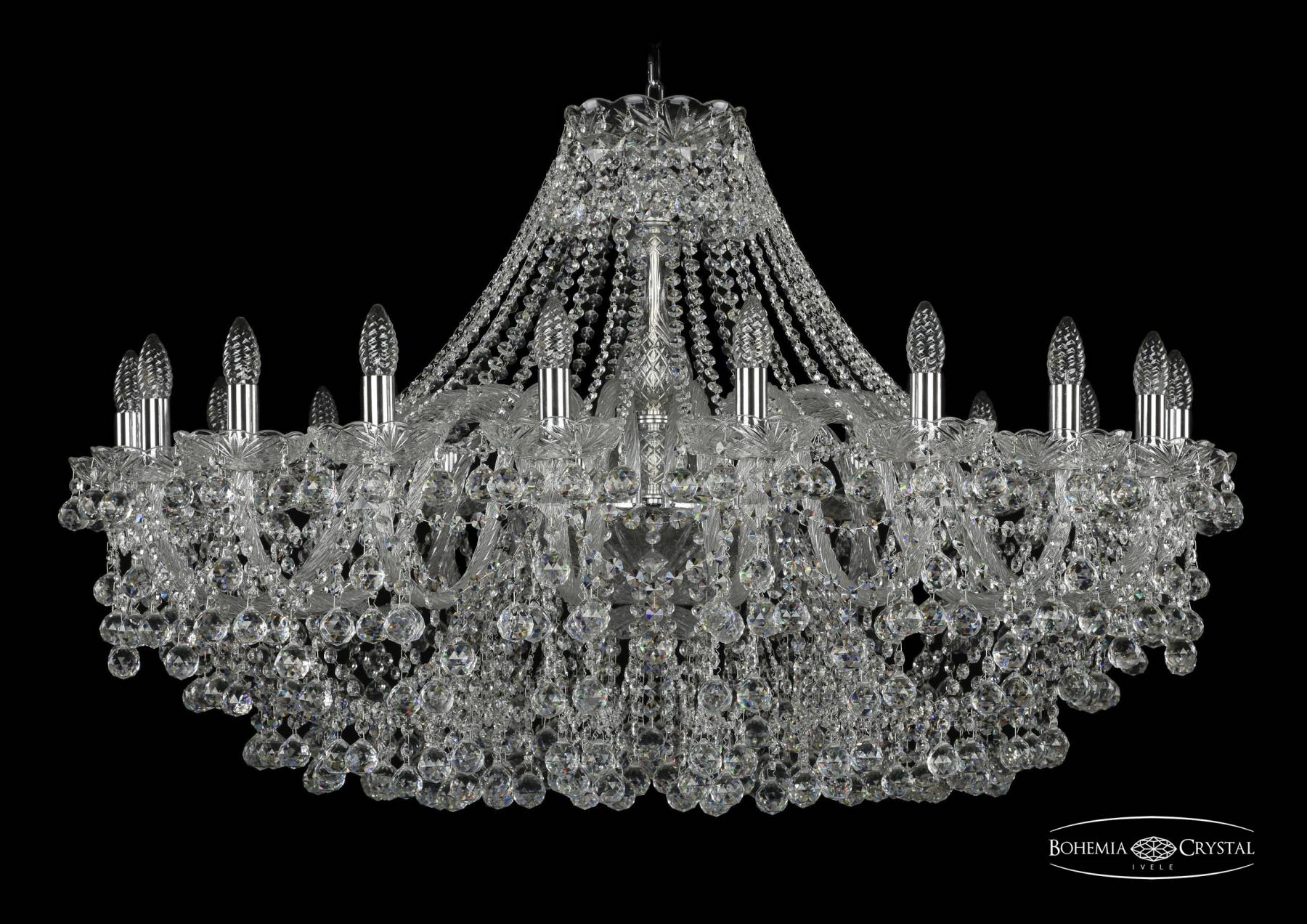 1409/20/400 Ni Подвесная хрустальная люстра 1409 Bohemia 1409/20/400 Ni