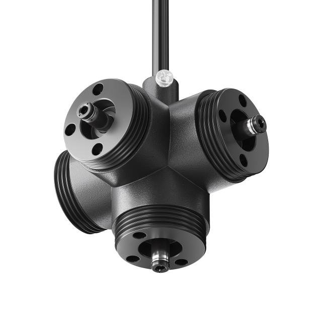 CA019L4C-P-B Х-образный вертикальный коннектор для системы Shelf с вводом питания Maytoni Accessories for system Shelf CA019L4C-P-B