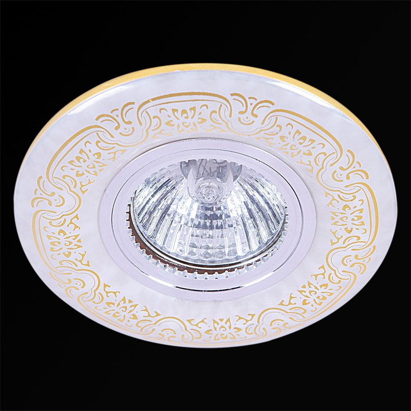 Встраиваемый светильник Reluce 09502-9.0-001MN MR16+LED3W WH/GD