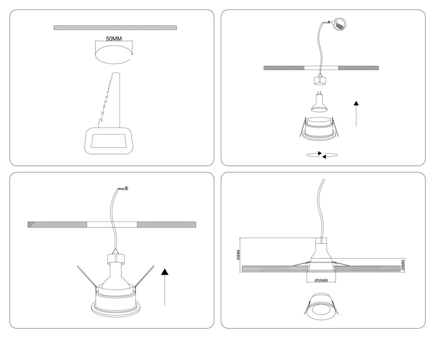 TS51811 Встраиваемый светильник MR Standard Ambrella TS51811