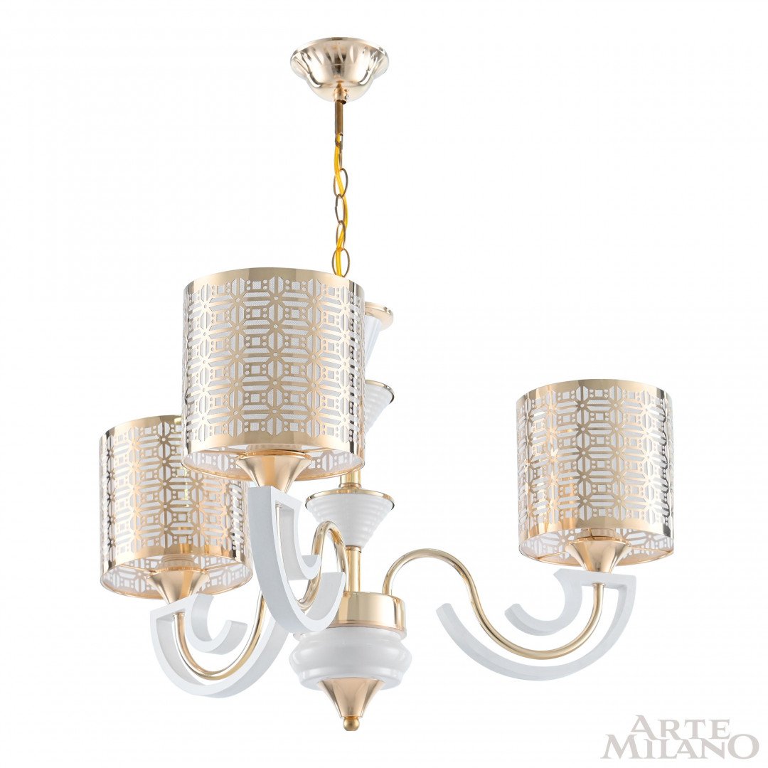 308857/3 Wh/Gd Подвесная люстра Arte Milano Florentia-8857 308857/3 Wh/Gd