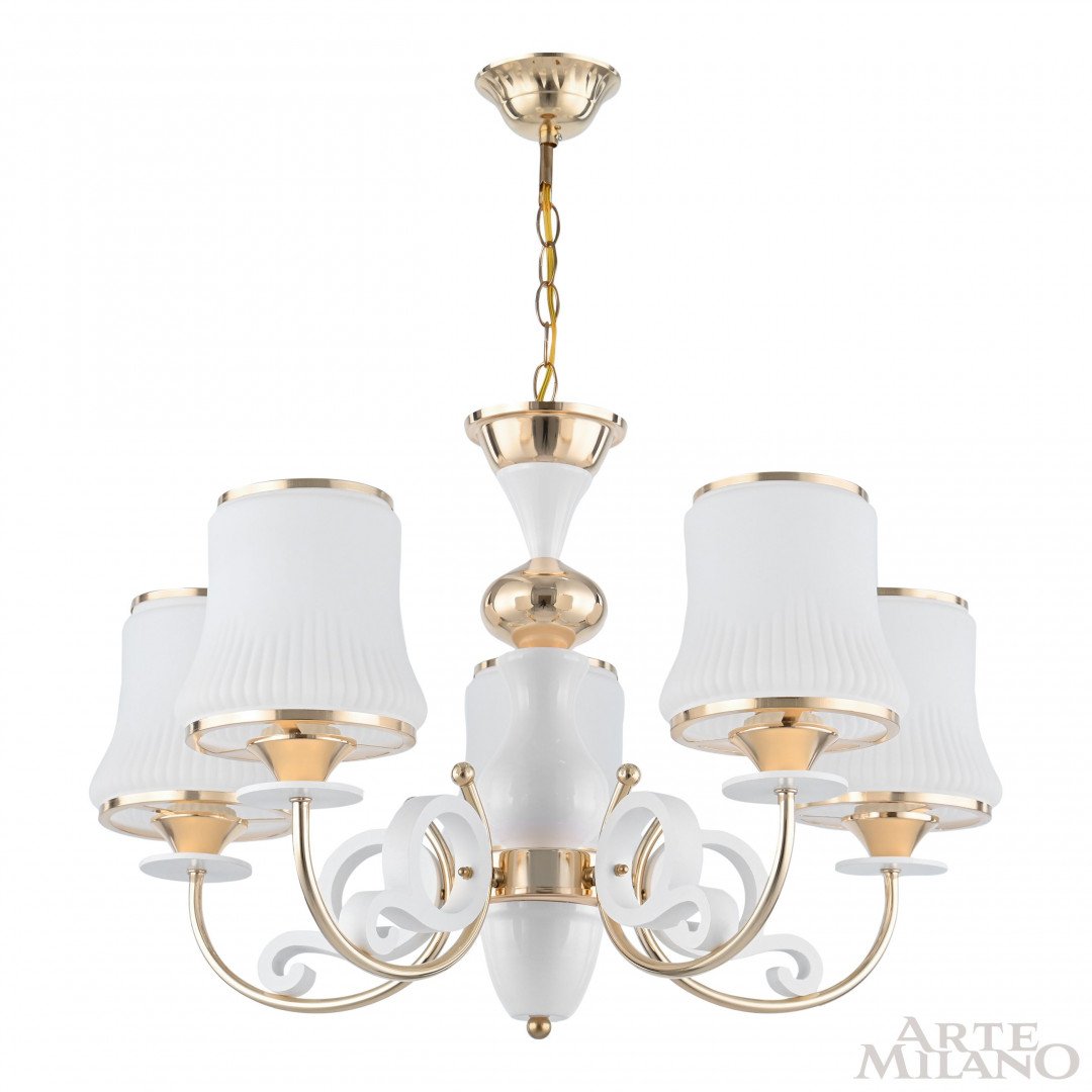 Подвесная люстра Arte Milano Florentia-1097 301097/5 Wh/Gd