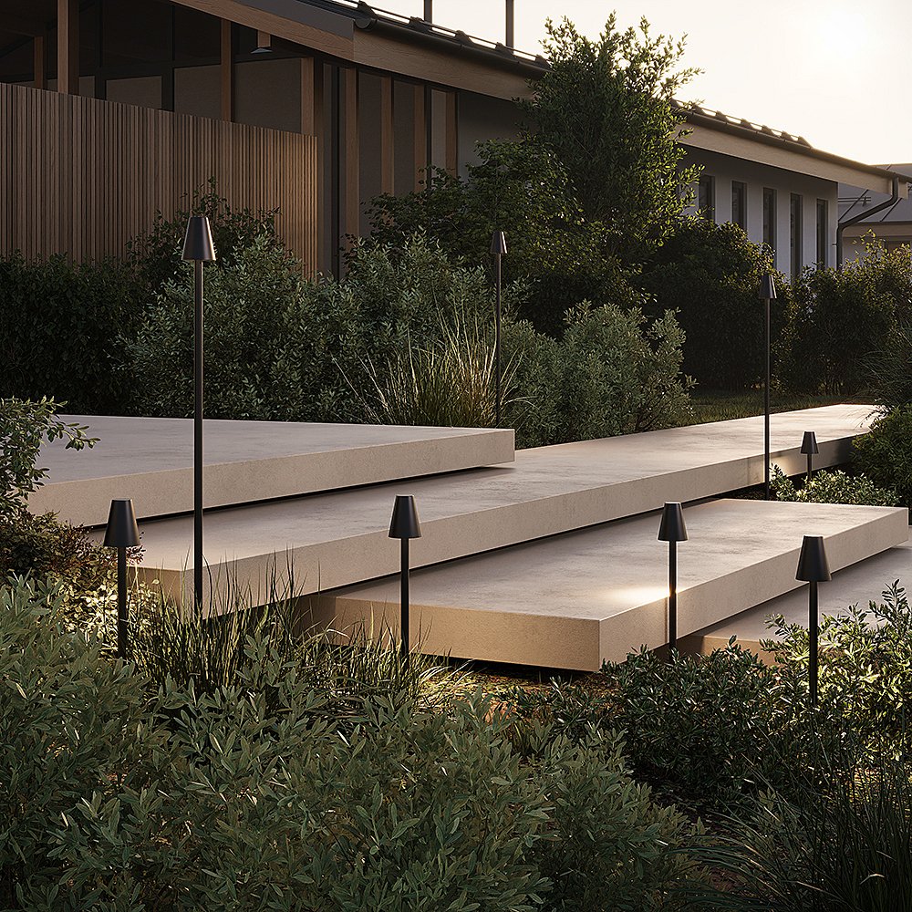 O504FL-L1B3K Уличный наземный светильник Maytoni Cane O504FL-L1B3K