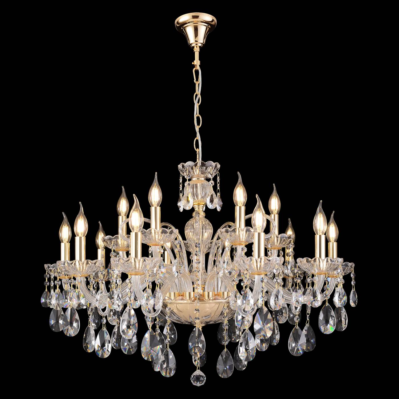 MONICA SP10+5 GOLD Подвесная люстра Crystal Lux Monica MONICA SP10+5 GOLD